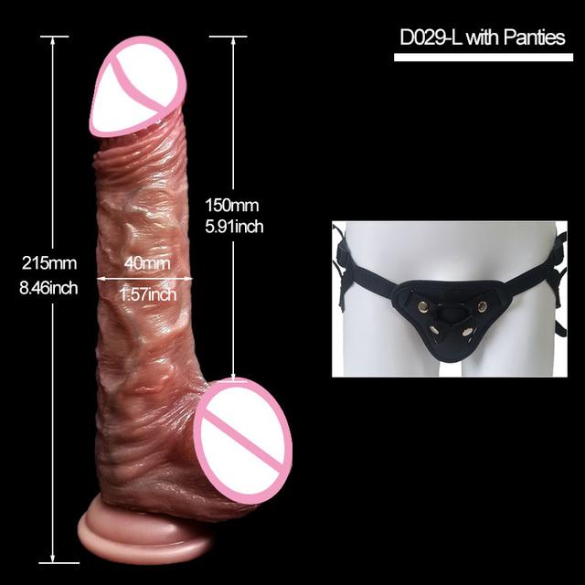 Dildo Realistico Pene da 8,5 pollici Pelle Vera Morbida Prepuzio Scorrevole Vagina Masturbazione Anale Ventosa Giocattoli Sessuali Adulti per Donne Uomo