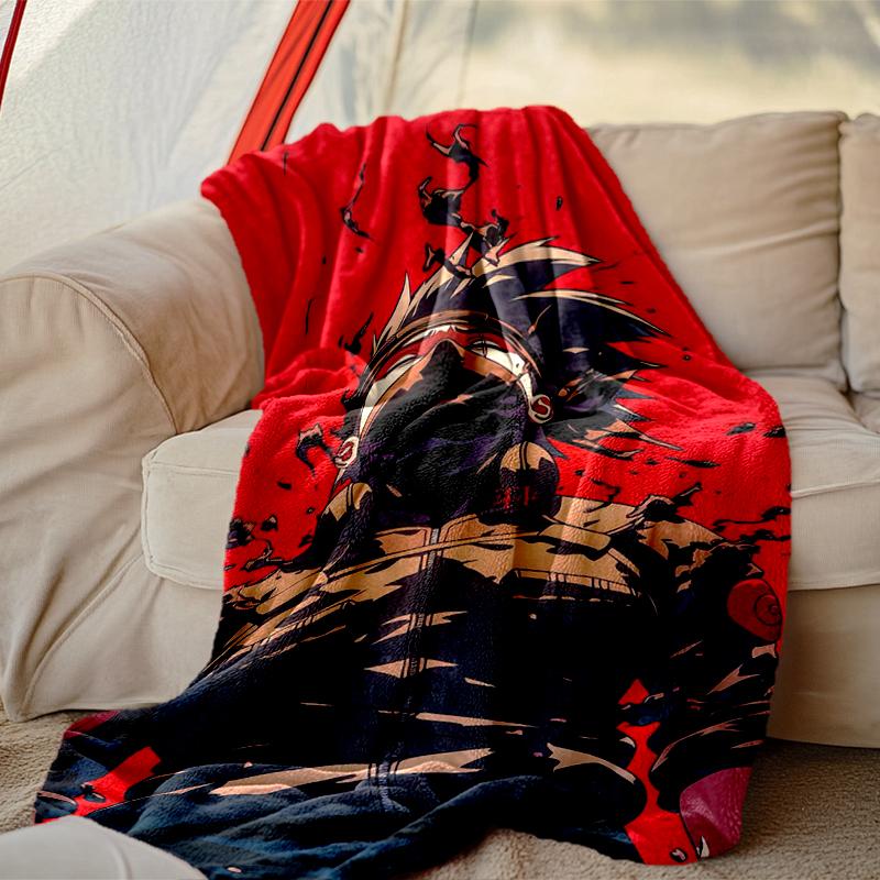 1pc Naruto Blanket, Cozy Valentine's Day Blanket, Multi-functional Nap Blanket Available Throughout the Four Seasons