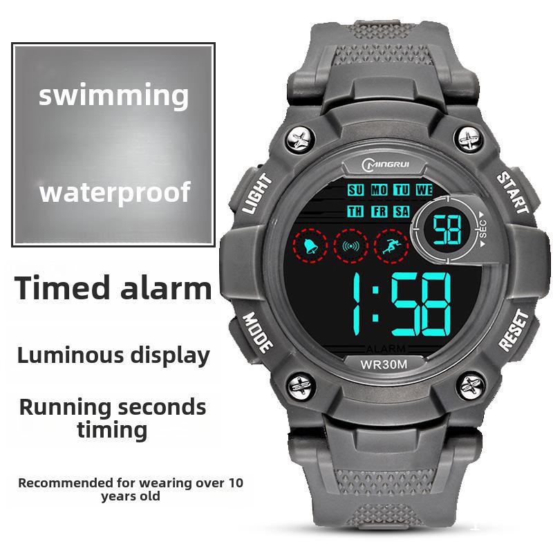 Wodoodporny i wstrząsoodporny zegarek sportowy dla chłopców w wieku gimnazjalnym z alarmem i podświetleniem