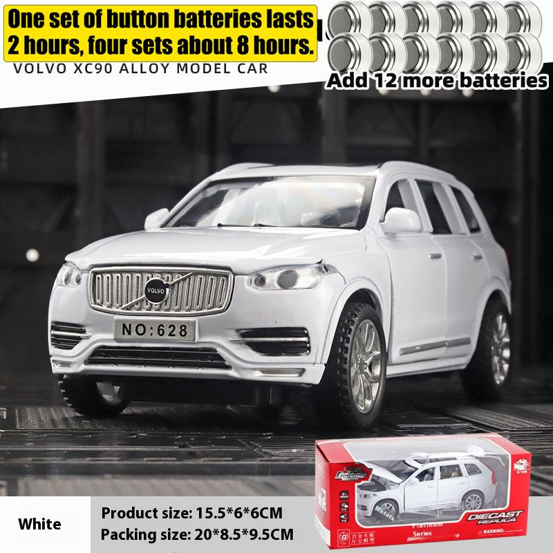 1/32 Volvo XC90 SUV Alloy Diecast Model Auto Accessory Sound & Light Series Children's Toy Kids Gift Birthday Present Collection