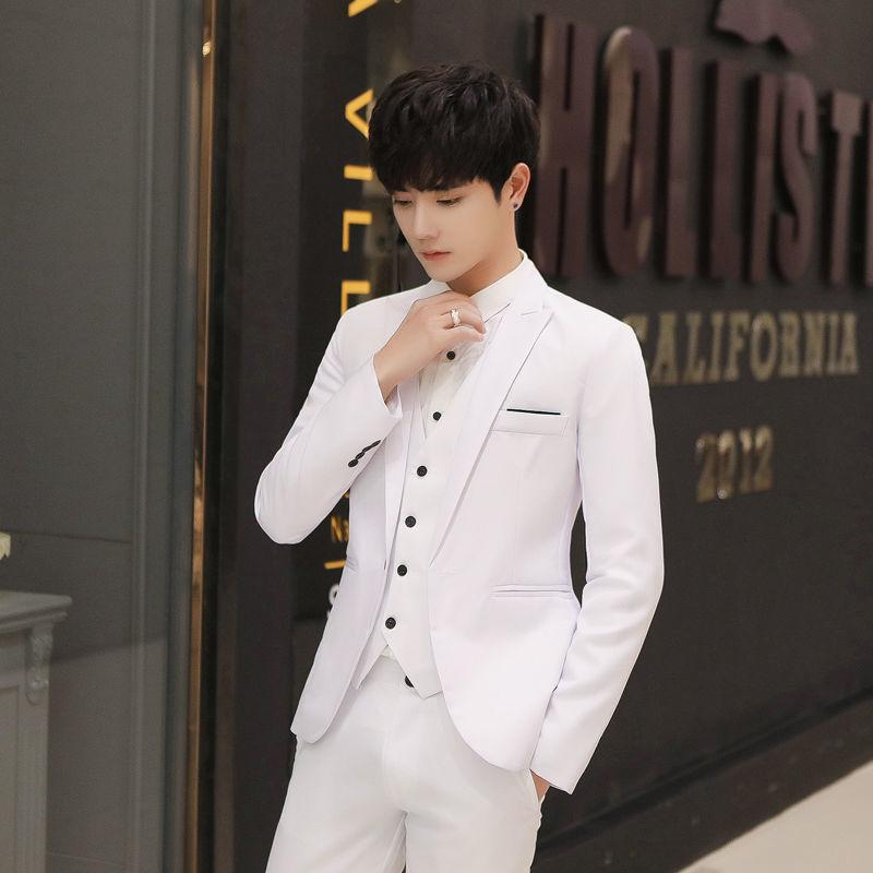 Buy Men's Suits Business Suit Korean Style Slim-fit Casual Blazer
