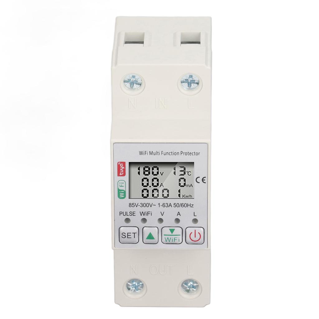 WiFi Smart Power Meter Switch for Tuya Energy Circuit Breaker Multi Function Protector with