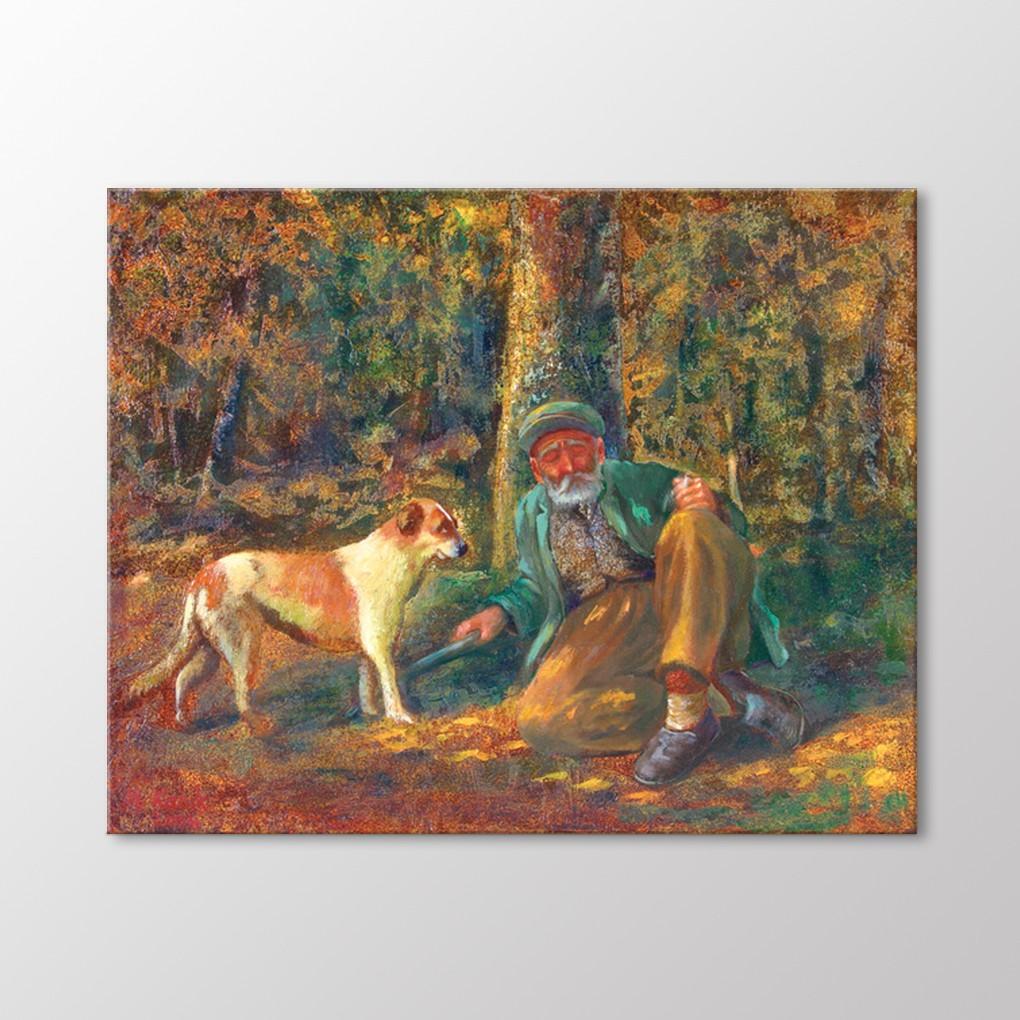 

Отдыхающий старик картина