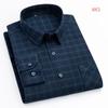 New Flannel Plaid Shirts For Men Spring Cotton Easy Care Non-iron Long Sleeve Casual Clothing Business Smart Dress Top Shirts