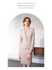 Light Gray Collarless Suit Dress Set - Slimming & Figure-Flattering Formal Workwear for Women