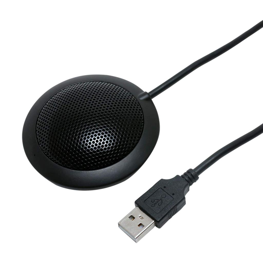 Miyoshi USB Digital Flat Omnidirectional Compatible with Microphone, Type, Windows/MacOS, ZUMF-03/BK