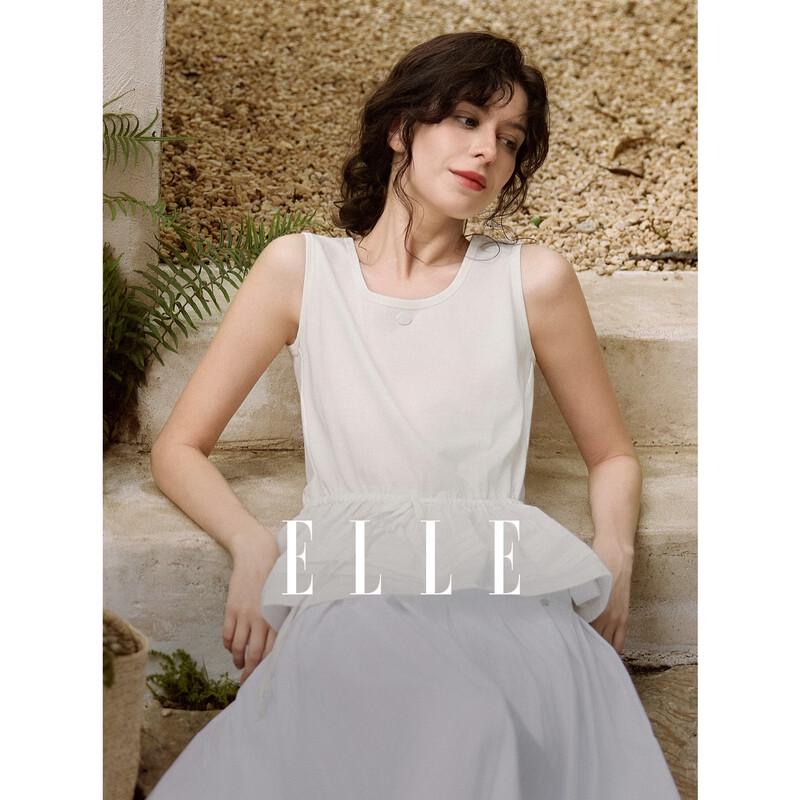 

ELLE Women s White Petal Design Camisole Top M