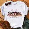 Fashion Casual Girls Letter Graphics Women's T-Shirt Summer Loose Tees 90S Short Sleeve O-Neck Blouses Ladies White Tops Clothes