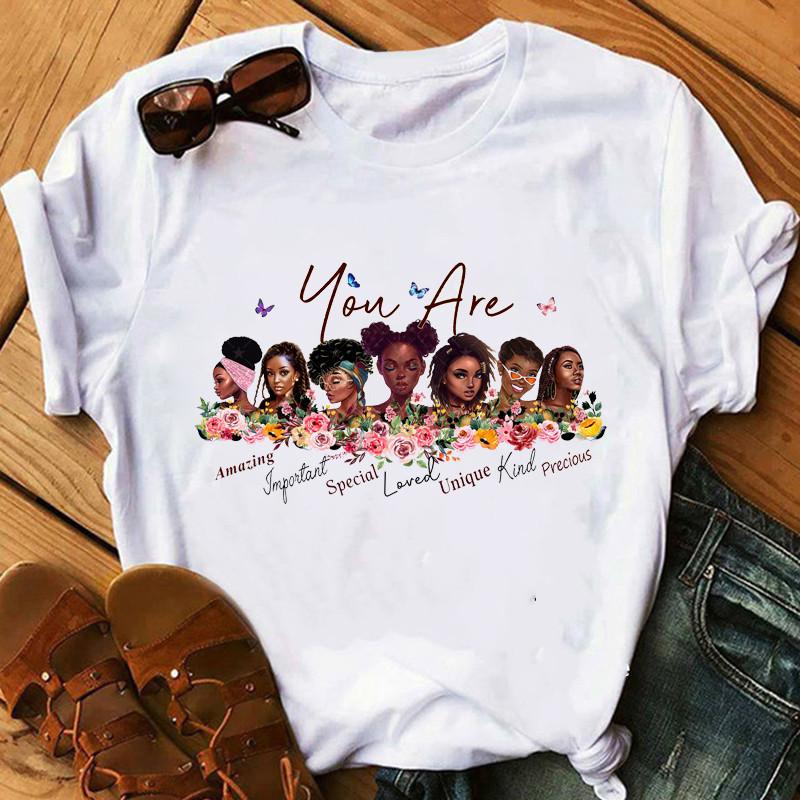 Fashion Casual Girls Letter Graphics Women's T-Shirt Summer Loose Tees 90S Short Sleeve O-Neck Blouses Ladies White Tops Clothes