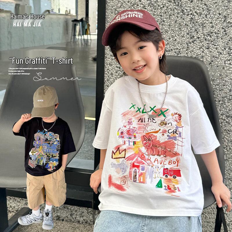 Boys  2026 Summer Short Sleeve T-shirt 120