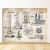 Print Science Wall Art Pictures Periodic Table Chemistry Art Canvas Painting Laboratory Decor Chemical Element Vintage Posters