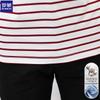 ROMON Men's Cotton Blend Striped Round Neck Short Sleeve T-Shirt
