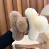 Women's Hair Barrettes Plush Hair Clip Faux Fur Hair Claws Crab Clamps Autumn Winter Candy Color Hairpin Barrette Fashion Women Hair Accessories