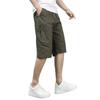 Men's Loose Fit Cargo Shorts with Multiple Pockets Drawstring Waist Casual Knee Length Cotton Shorts for Daily Wear