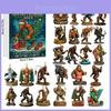 Weihnachts-Adventskalender mit Bigfoot-Monster, Acryl-Feiertagsdekoration für Partygeschenke