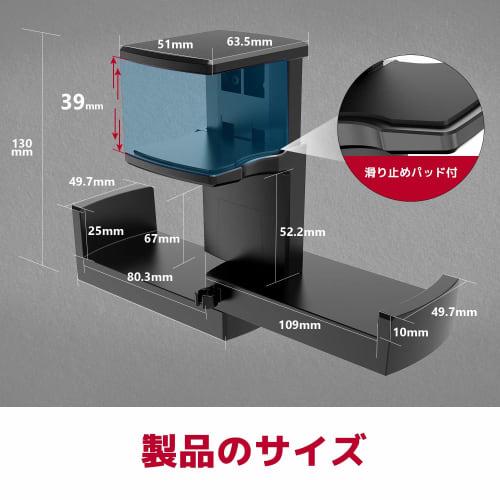 Kawano Shingei Headphone Stand, Holds Two Headphones Simultaneously, 360-Degree Rotation, Double Hooks, Space-Saving, 2kg Weight Capacity, Non-Slip, C
