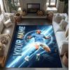 Erling Haaland Printed Crystal Velvet Rug Non‑Slip Crystal Velvet Carpet For Sofa Bedroom Indoor Home Decoration