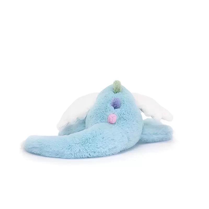 Sky Colored Dragon Plush Toy Blue Dragon Doll Children's Soothing Doll Accompanying Birthday Gift