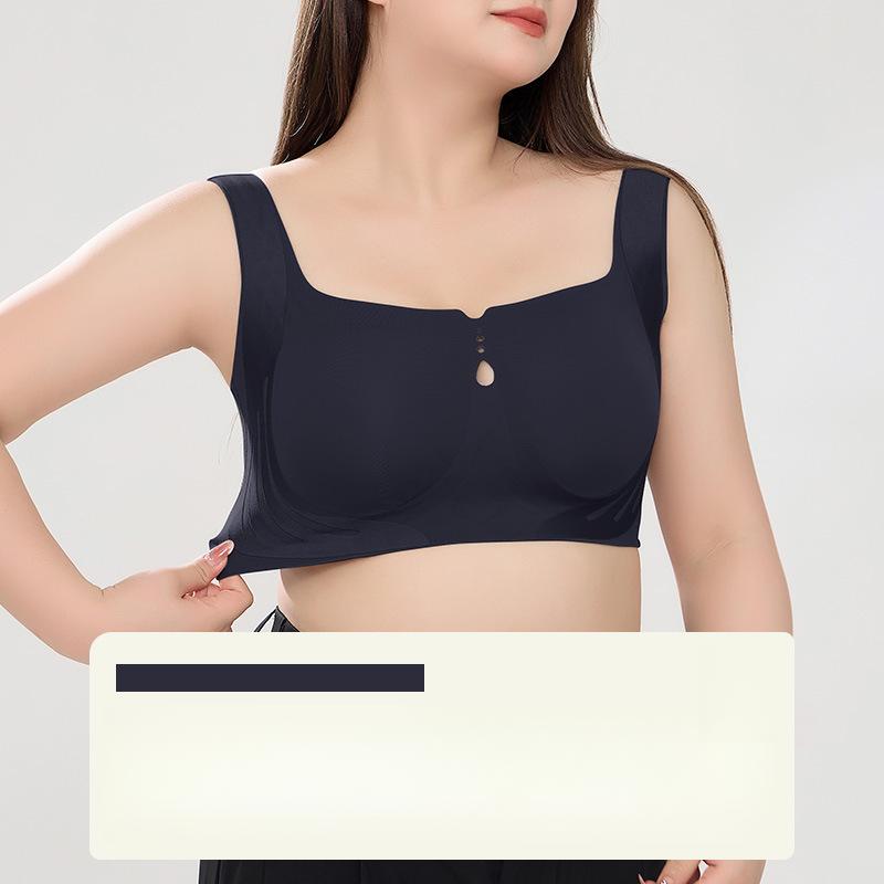 Seamless Bra Women's Vest Bra Plus-size Underwear Women's Thin Lactation Gathering and Anti-sagging Bra Push Up Bra