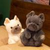Cute simulated sitting bulldog doll plush toy puppy dog doll boy company soothing doll