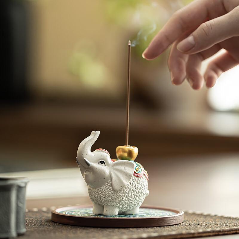 Auspicious Elephant Incense Holder