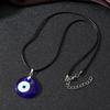 Color Glass Blue Evil Eyes Pendant Necklace Women Men Round Turkish Lucky Eye