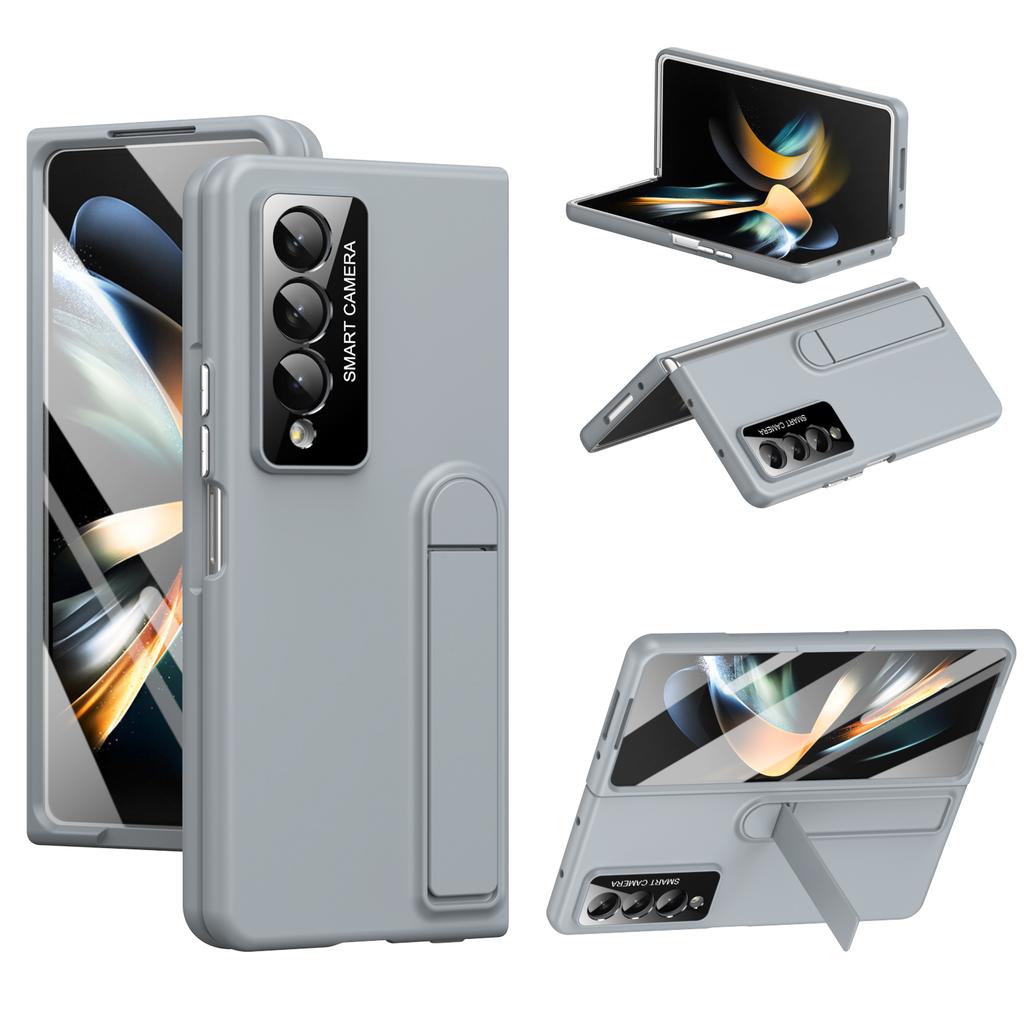 For Samsung Galaxy Z Fold4 5G Case Foldable Kickstand Skin-Touch PC Phone Cover Built In Screen Protector