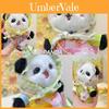 Sleutelhanger met panda-hoofddoek en pluche design, modieus voor kinderen en verzamelaars.