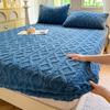 Flanellfleece Laken for Vinter Varm Sabanas Cama Matrimonial Korallfleece Myke Formsydde Laken For Dobbeltsenger Laken 3 stk