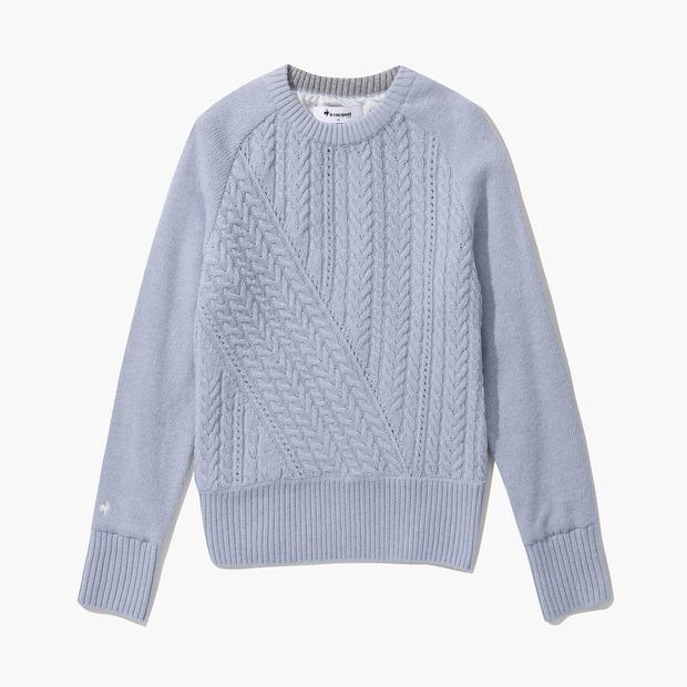 LECOQ GOLF Women'S Cable Knit Windproof Sweater
