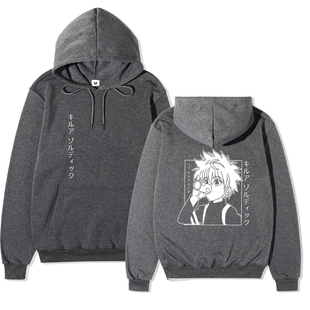 Hunter X Hunter Fashion Hoodies Men Women Hooded Sweatshirts Fashion Hip Hop Casual Pullovers Autumn Boys Girls Black Streetwear Hoodie
