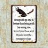 American Eagle Metal Tin Sign Vintage Motivational Wall Art with Inspirational Quote, Rustic Iron Decor for Bar Cafe Garage Man