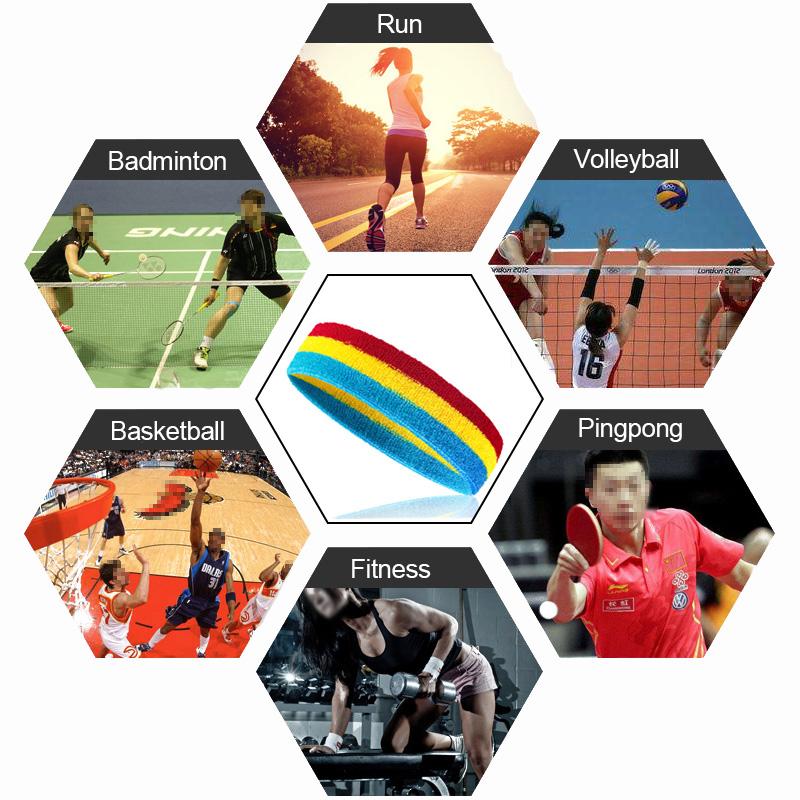 1 STÜCKE Fitness Laufen Radfahren Schweißband Schweiß Stirnband Männer Frauen Elastische Atmungs Yoga Haarbänder Kopf Schweißbänder