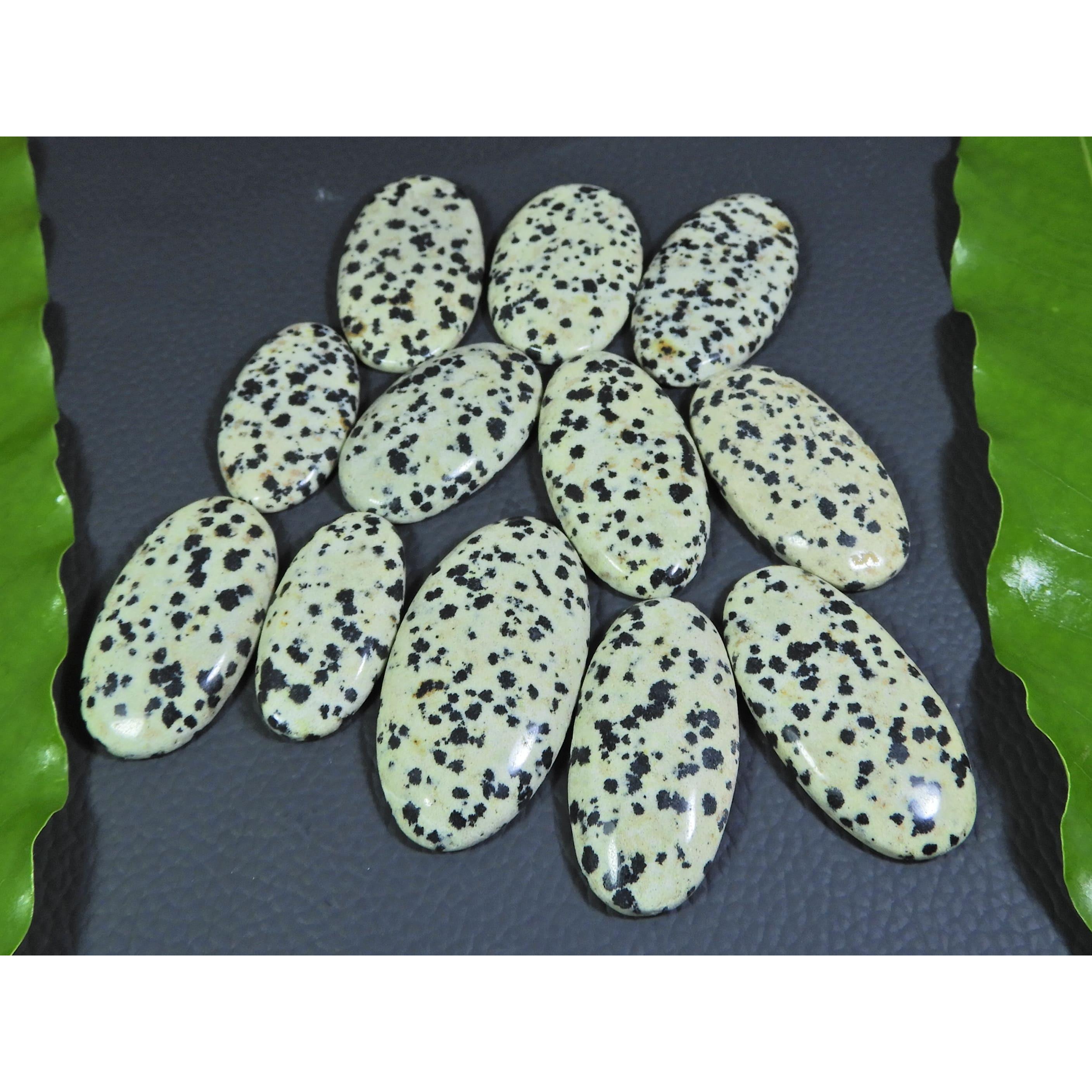 

405Cts. Natural Dalmation Jasper Oval Cabochon Loose Gemstone 12 Pcs Lot A-380