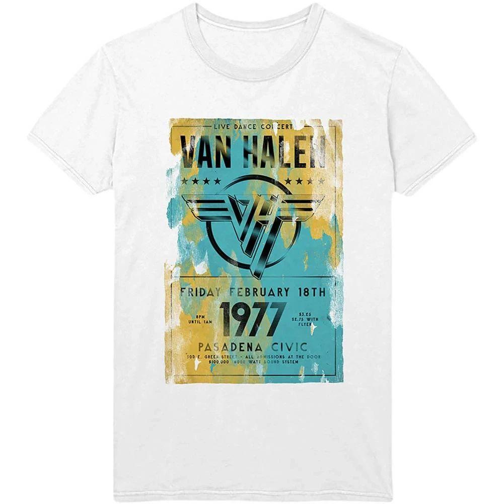 Van Halen Band Graphic Vintage Tshirt Rock Punk Tops Oneck Print Short Sleeve Y2k Oversized Fashion Popular T Shirts Unisex