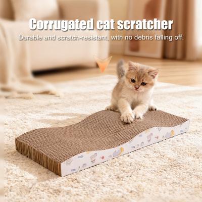 Kratzbaum für Katzen Kein Ausfallen Hohe Dichte Wellpappe Wellenform Design Haushalts-Kratzbaum für Katzen