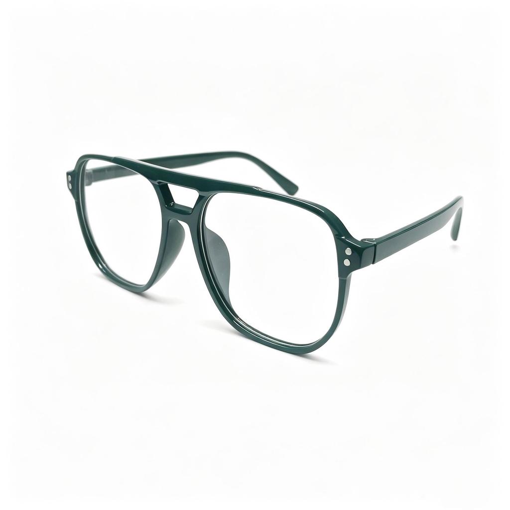 Occhiali da Sole Retro a Doppio Ponte con Lenti Grandi Oceaniche - Design alla Moda e Semplice
