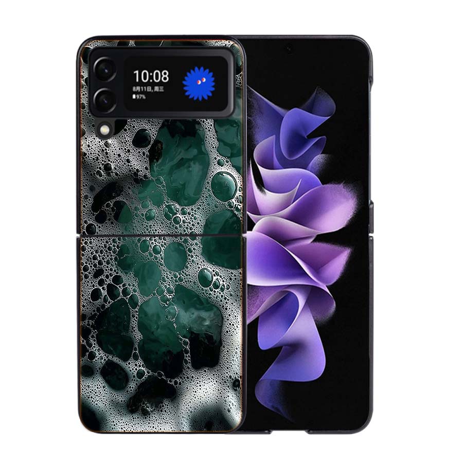 Foam Bubble Soap a Little Emotion Phone Case For Samsung Z Flip 7 6 5G Galaxy Z Flip4 Z Flip5 Z Flip3 Coque Black Hard PC Shell