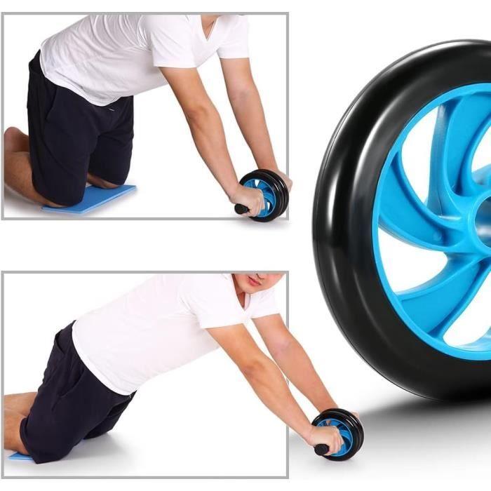 Kit de Fitness 5 en 1 - TOMSHOO - Roue Abdominale - Corde à Sauter - Pince à Main - Tapis Genou