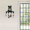 Cute Schnauzer Key Holder, Heavy Duty Metal Wall Mounted Rack with Hooks, Space Saving for Kitchen Office Bathroom Porch, Perfect Gift for Pet Lovers