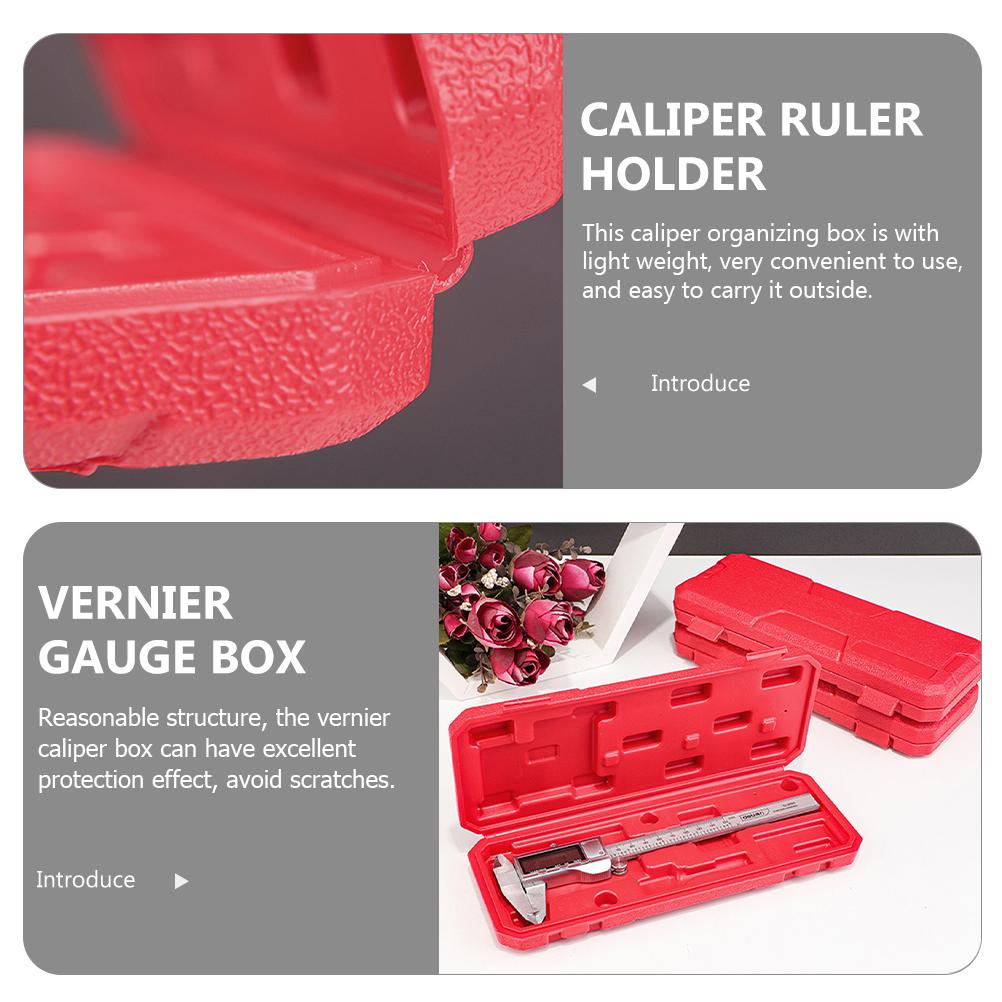 Digital Caliper Box 0 150mm Red Plastic Storage Case Portable Tool Boxes Measuring Instruments Container Protective
