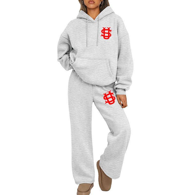 Unisex Trendy set mikiny a tepláků Y2K - Euro-americký Streetwear styl