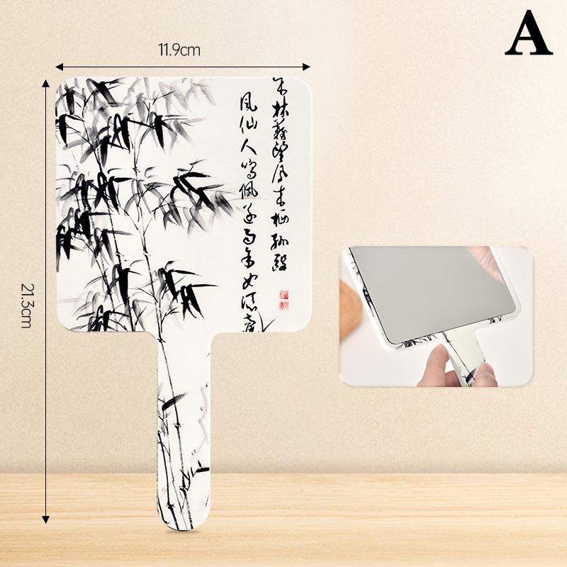 

Китайский стиль ручное зеркало для макияжа квадратное женское портативное косметическое средство для ресниц косметический инструмент пластиковое зеркало для макияжа A