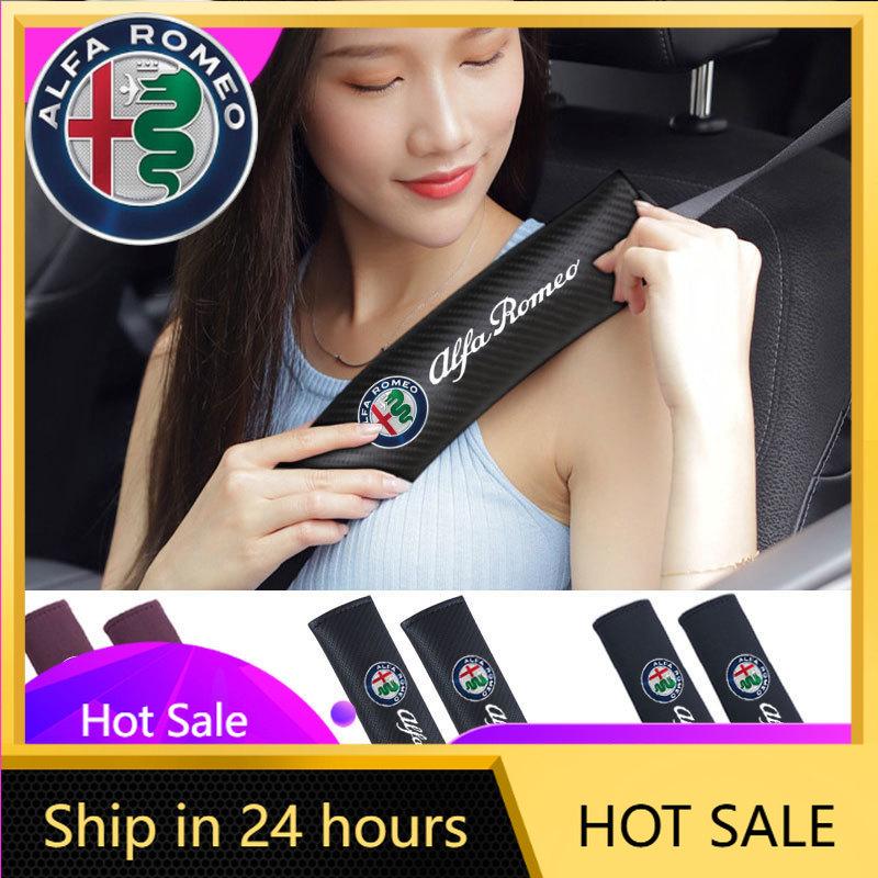 Car Stickers For Alfa Romeo Car Seat Belt Shoulder Pad Comfort Safety Belt Protective Cover For Alfa Romeo giulietta 159 mito gi