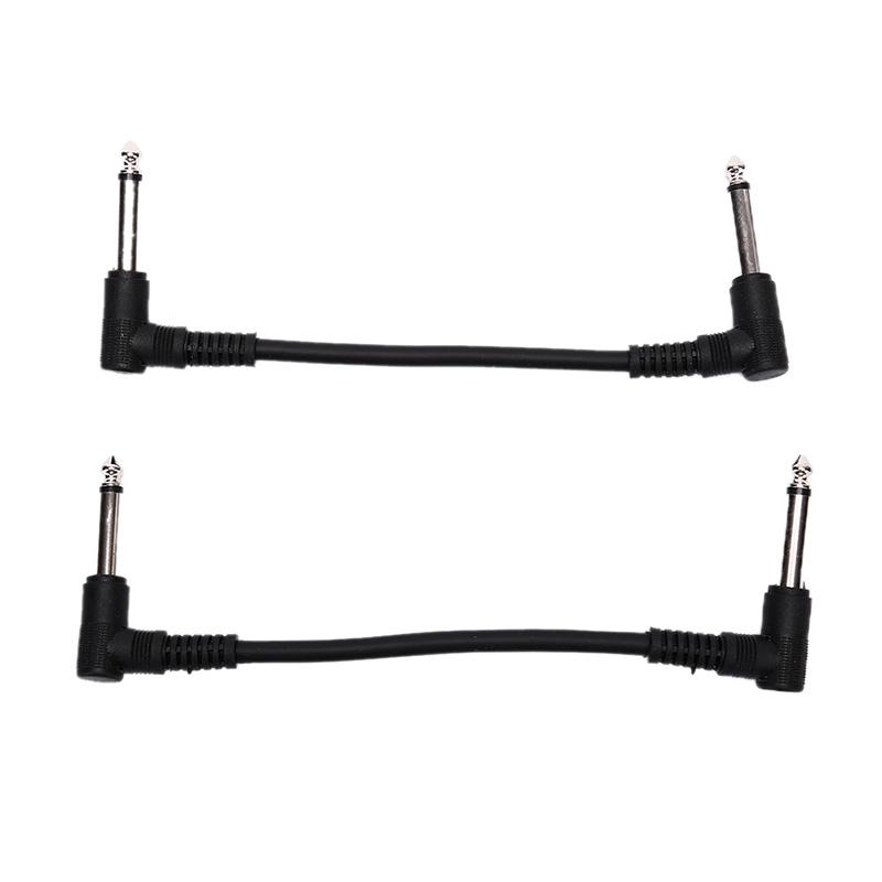 Universal Guitar Effect Pedal Instrument Patch Cable Right Angle Plug 15/20 Cm