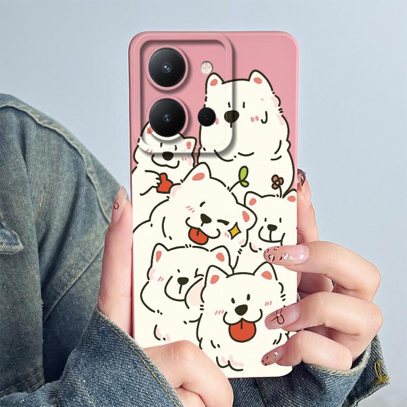 For Vivo Y36 4G Russia Phone Case Cute Astronaut Back Cover Vivo Y 36 Funda Soft Liquid Silicone Camera Protection Bumper Coque