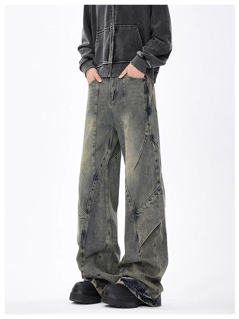 Herren Retro Wide Leg Jeans - Trendige lockere Passform für Frühling & Herbst