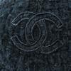 Excellent CHANEL cap COCO Mark Fantasy Tweed Black glitter cotton Women M 22B  Used
