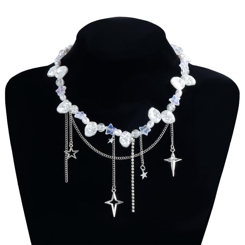 Pearl Neck Chain Light Luxury Design Tassel Necklace Female Star Multi-layer Premium Sweater Chain