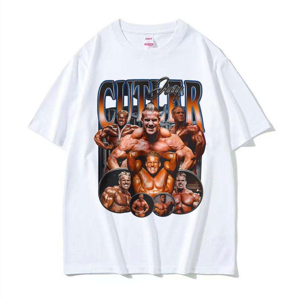 Muscle Vintage Jay Cutler Bodybuilding Print T Shirt Casual Gym Wear Men Women Fashion High Street Classic Tshirt Cozy T Shirts